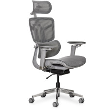 Кресло Mealux S4 Air Grey (арт. HF-S4 M/G) - спинка сетка / сиденье сетка / цвет серый (коробок-1 шт.)