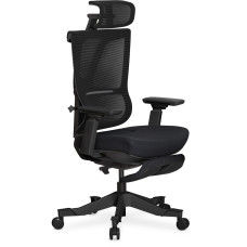 Кресло Mealux S6 Air Fabric Black (арт. HF-S6 F/B) - спинка сетка / сиденье ткань / цвет черный (коробок-1 шт.)