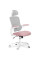 Кресло Mealux T1 Air Fabric Pink (арт HF-T1 F/DP) - спинка сетка серая / сиденье ткань розовая (коробок-1 шт.)