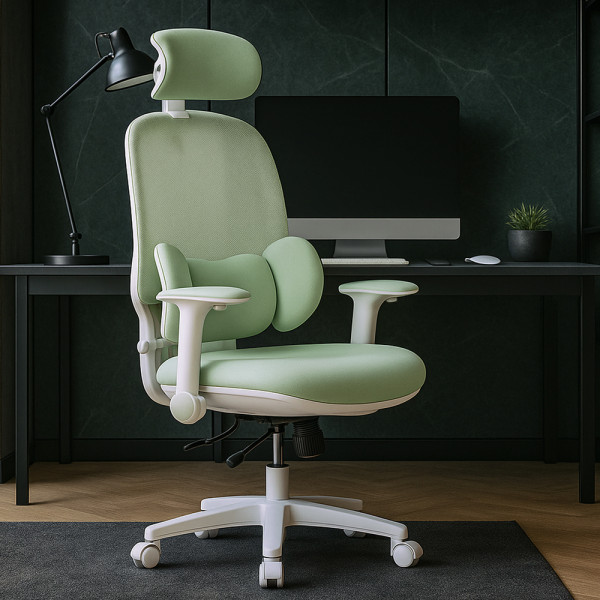 Подростковое офисное кресло Mealux Junior T2  Green (арт. HF-T2 F/KZ) - спинка сетка / сиденье ткань зеленая (коробок-1 шт.)