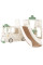 Детский игровой комплекс Mealux Amber White/Green (арт. KD-B010 White) - цвет пластика белый с зеленым (коробок 1 шт.)