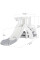 Горка для детей Mealux Merida White/Grey (арт. KD-B011 White/Grey) - цвет пластика белый с серым (коробок 1 шт.)