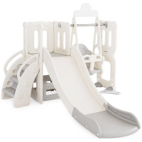Дитячий ігровий комплекс Mealux Elsa White / Grey (арт. KD-B012-1 White / Grey) - колір пластику білий із сірим (коробок 1 шт.)