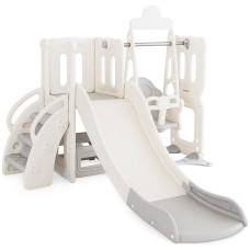 Детский игровой комплекс Mealux Elsa White/Grey (арт. KD-B012 White/Grey) - цвет пластика белый с серым (коробок 1 шт.)
