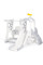 Горка -трансформер для детей с качелей Mealux Lola (арт. KD-B076 White / Grey) -  цвет белый с серым (коробок-1 шт.)