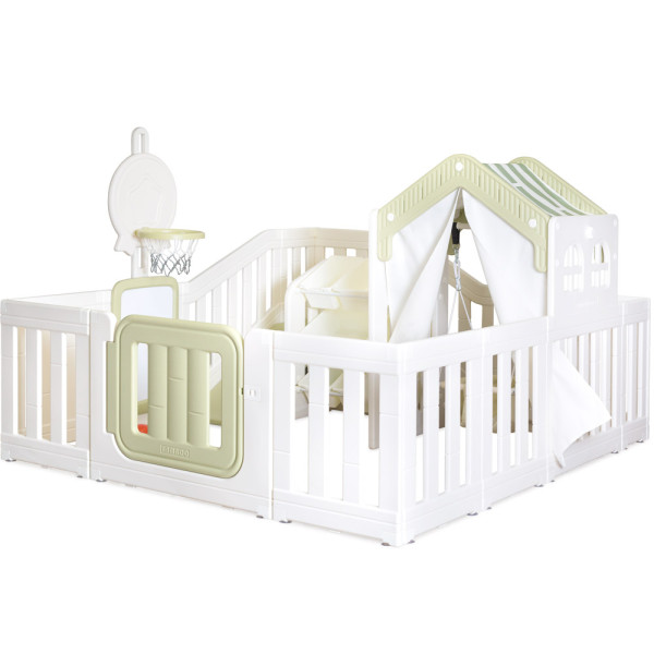 Дитячий ігровий комплекс Mealux Tiana White / Green (арт. KD-C013 White/Green) - колір білий з зеленим (коробок-3 шт.)