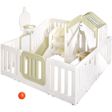 Дитячий ігровий комплекс Mealux Tiana White / Green (арт. KD-C013 White/Green) - колір білий з зеленим (коробок-3 шт.)
