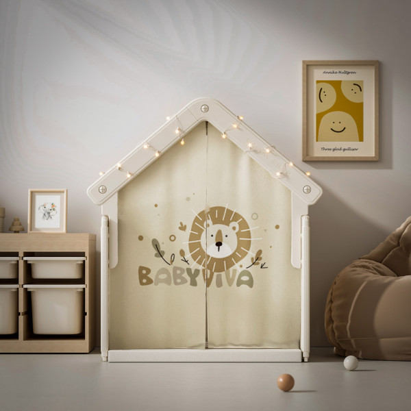 Манеж-домик для детей Mealux Lulu House (арт. KD-C029 White) - цвет пластика белый (коробок 1 шт.)