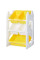 Стелаж Mealux Coral Mini Yellow (арт. KD-E021 Yellow) - цвет пластика белый с желтым (коробок-1 шт.)