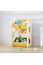 Стелаж Mealux Coral Mini Yellow (арт. KD-E021 Yellow) - цвет пластика белый с желтым (коробок-1 шт.)