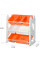 Стелаж Mealux Coral Orange (арт. KD-E022 Orange) - цвет пластика белый с оранжевым (коробок-1 шт.)