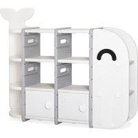Стелаж  Mealux Bubbles White (арт. KD-E057 White) - цвет пластика белый (коробок 1 шт.)