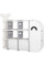 Стелаж  Mealux Bubbles White (арт. KD-E057 White) - цвет пластика белый (коробок 1 шт.)
