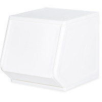 Закрытый стеллаж для игрушек Mealux Boxy S White (арт. KD-E071 White) – цвет пластика белый (коробок-1 шт.)