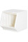 Закрытый стеллаж для игрушек Mealux Boxy S White (арт. KD-E071 White) – цвет пластика белый (коробок-1 шт.)