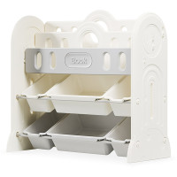 Стеллаж Mealux Slotto White (рт. KD-E121 White) -  цвет пластика белый (коробок 1 шт.)