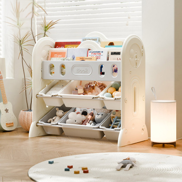 Стеллаж Mealux Slotto White (рт. KD-E121 White) -  цвет пластика белый (коробок 1 шт.)