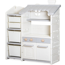 Стеллаж Mealux Chef White/Gray (арт. KD-E153 White/Gray) - цвет пластика белый с серым (коробок 1 шт.)