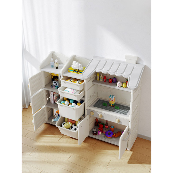 Стеллаж Mealux Master Chef White/Gray  (арт. KD-E154 White/Gray) - цвет пластика белый с серым (коробок 1 шт.)