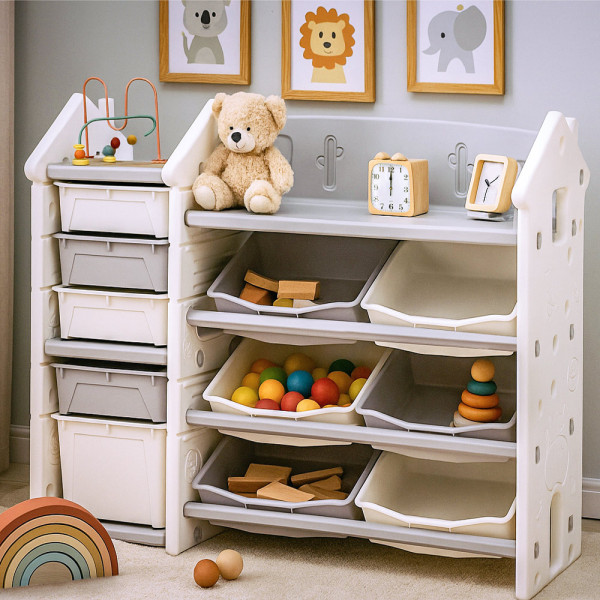 Стеллаж Mealux Dot White (арт. KD-E194 White) - цвет пластика белый (коробок 1 шт.)