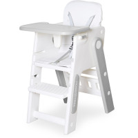 Стульчик для кормления Mealux Feedo White/Grey (арт. KD-F033 White/Grey) - цвет пластика бело-серый (коробок-1 шт.)