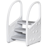 Детская ступенька Mealux Kiko White (арт. KD-F041-2 White) - цвет пластика белый с серым (коробок-1 шт.)
