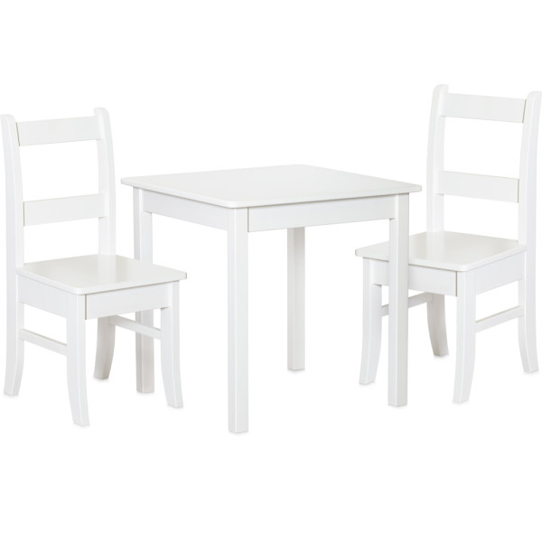 Дитячий комплект (столик+2 стільці) Mealux KD-S95 White (арт.KD-F950 + KD-Y951 White) - дерево/білий (коробок 2 шт.)
