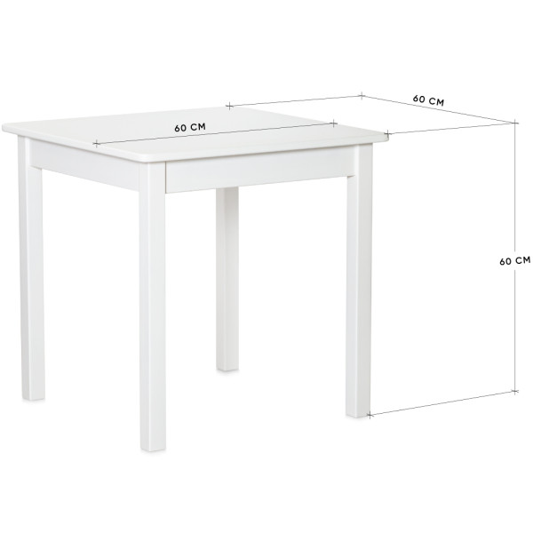 Дитячий комплект (столик+2 стільці) Mealux KD-S95 White (арт.KD-F950 + KD-Y951 White) - дерево/білий (коробок 2 шт.)