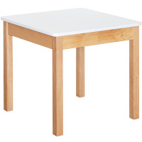 Дитячий столик Mealux KD-F951 White Wood - стільниця біла/каркас дерево (коробок 1 шт.)