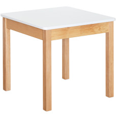 Детский столик Mealux KD-F951 White Wood - столешница белая / каркас дерево (коробок 1 шт.)