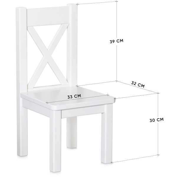 Детский стульчик Mealux KD-Y953 White - дерево / белый (коробок 1 шт.)