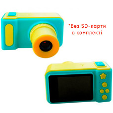 Детский цифровой фотоаппарат (Photo-01 BL-Y) / цвет пластика голубой с желтым / ( коробок 1 шт.)