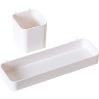 Палстиковые контейнеры для столов Mealux V01 White (арт. plastic containers V01 White) - пластик белый / 2 шт.