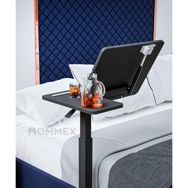 Стол Hommex Mobidesk Duo Black (арт. ТН-010-2 Black) - cтолешница черная / ножки черные (коробок 1 шт.)