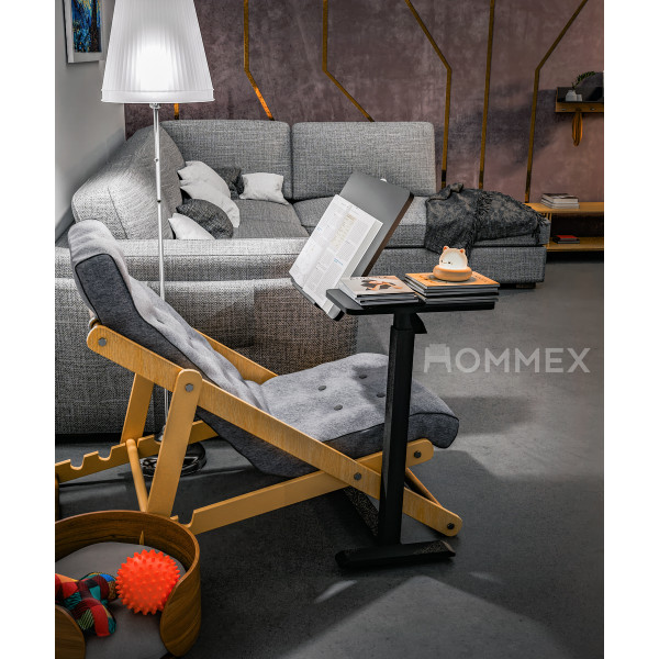 Стол Hommex Mobidesk Duo Black (арт. ТН-010-2 Black) - cтолешница черная / ножки черные (коробок 1 шт.)