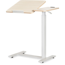 Стол Hommex Mobidesk Duo USB Maple (арт. ТН-010-2 Maple) - столешница клен / ножки белые (коробок 1 шт.)