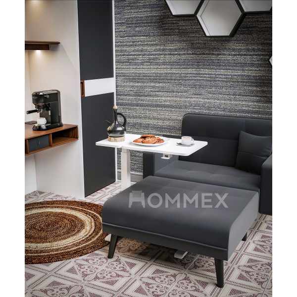 Стіл Hommex Mobidesk Duo USB White (арт. ТН-010-2 White) - стільниця біла / ніжки білі (коробок 1 шт.)