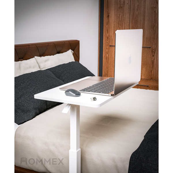 Стол Hommex Mobidesk White (арт. ТН-010 White) - столешница белая / накладки белые (коробок 1 шт.)
