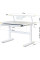 Дитячий стіл Evo-Kids TH-210 з полицею S50 XL White (арт.TH-210 W + BD-S50 XL) - стільниця біла / ніжки білі (коробок-2 шт.)