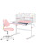 Комплект парта Evo-кids TH-230 Pink + кресло Evo-kids Mio Lite Pink (арт.TH-230 W/PN + Y-208 KP)  - обивка розовая / накладки на ножках розовые (коробок-2 шт.)