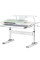 Детский стол Ergo kids TH-310 с полкой S30 Grey (арт.TH-310 W/G + BD-S30 G) - столешница белая / накладки на ножках серые (коробок-2 шт.)