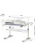 Детский стол Ergo kids TH-310 с полкой S30 Grey (арт.TH-310 W/G + BD-S30 G) - столешница белая / накладки на ножках серые (коробок-2 шт.)