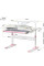 Детский стол ErgoKids TH-310 с полкой S30 Pink (арт.TH-310 W/PN + BD-S30 PN) - столешница белая / накладки на ножках розовые (коробок-2 шт.)
