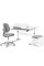 Комплект (L) Evo-кids TH-310 Grey (парта + крісло + тумба) (арт. TH-310 + Y-412 Lite + BD C3_GREY) - накладки сірі / оббивка сіра (коробок 3 шт.)