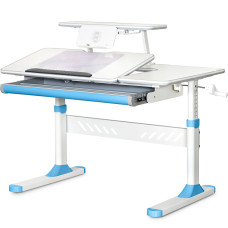 Дитячий стіл Evo-Kids TH-320 Blue (арт. TH-320 W/BL) - стільниця біла / накладки на ніжках блакитні (коробок-1 шт.)