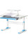 Детский стол Ergokids TH-320 Blue (арт. TH-320 W/BL) - столешница белая / накладки на ножках голубые (коробок-1 шт.)