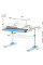 Детский стол Ergokids TH-320 Blue (арт. TH-320 W/BL) - столешница белая / накладки на ножках голубые (коробок-1 шт.)