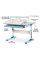 Комплект парта Ergokids TH-320 Blue + кресло Evo-kids Mio Lite KBL (арт.TH-320 W/BL + Y-208 KBL) - обивка голубая / накладки на ножках голубые (коробок-2 шт.)