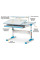 Комплект стол Ergokids TH-320 Blue + кресло Evo-kids Mio KBL (арт. TH-320 W/BL + Y-407 KBL) - обивка голубая / накладки на ножках голубые (коробок-2 шт.)