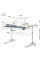 Детский стол Ergokids TH-320 Grey (арт. TH-320 W/G) - столешница белая / накладки на ножках серые (коробок-1 шт.)